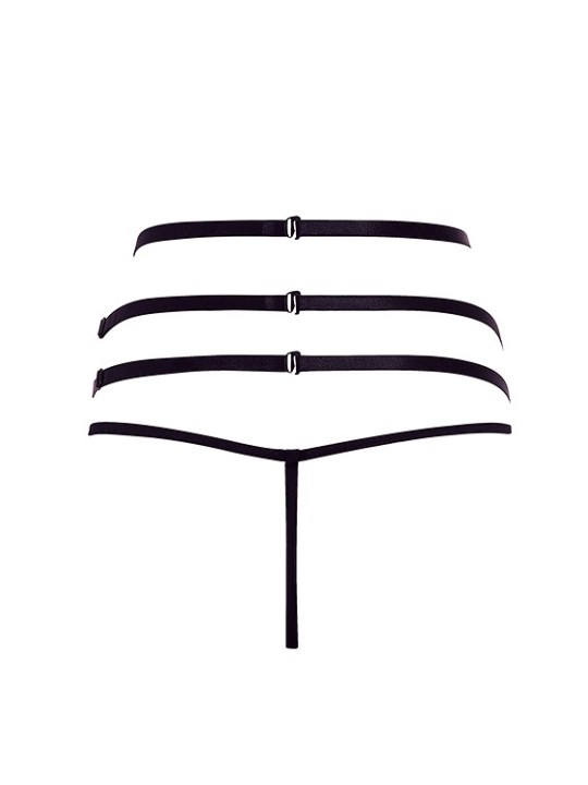 COMPLETO 2 PZ BARELY BARE "STRAPPY" - COLORE NERO - TAGLIA UNICA